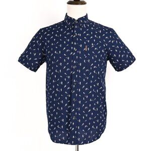 Dark Blue (Ben Sherman) Button Down Shirt w/Bird Print